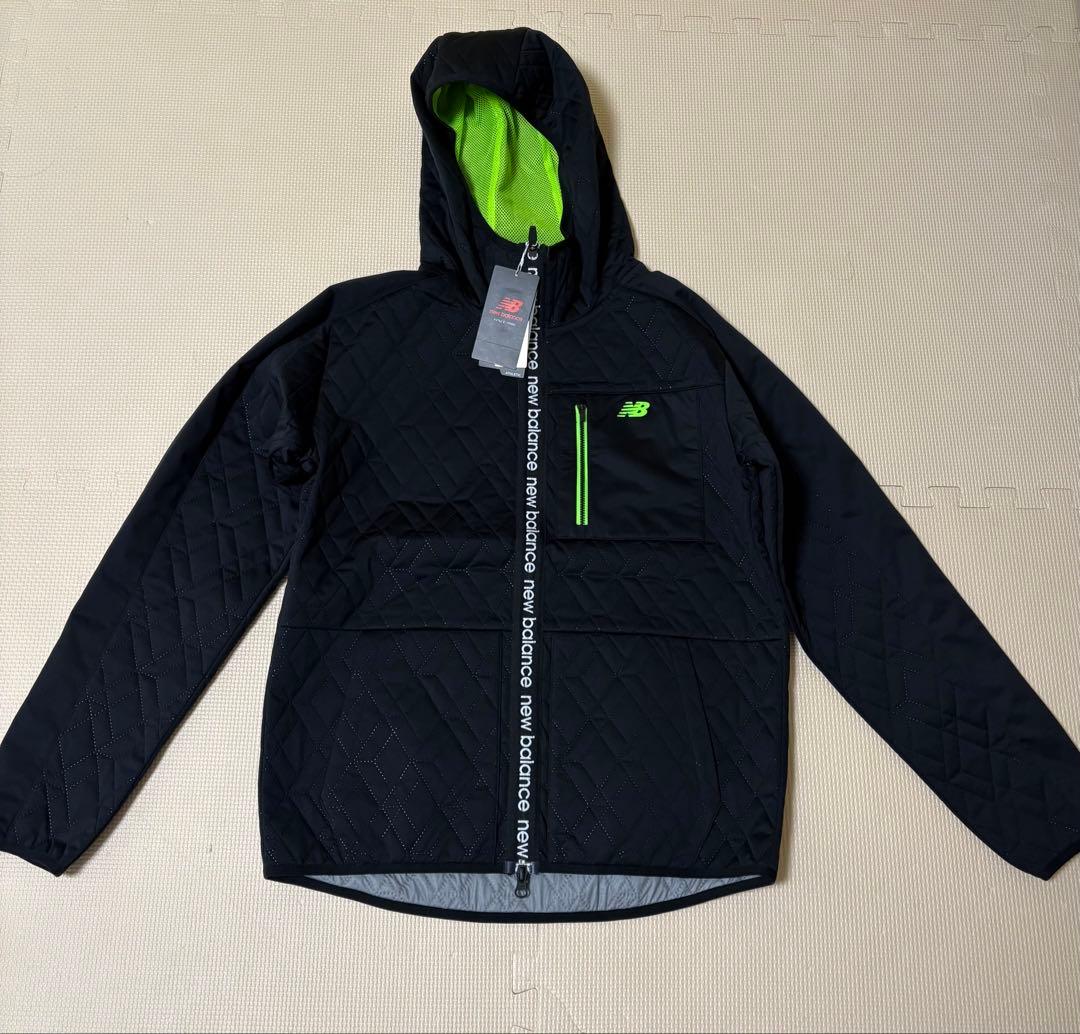 New Balance キルティングジャケット サイズ4 M ブラック/グリーン