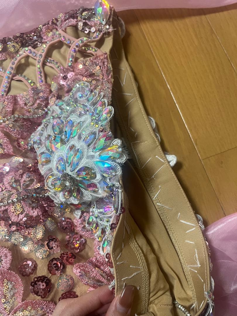 妖精ピンク色ベリーダンス衣装