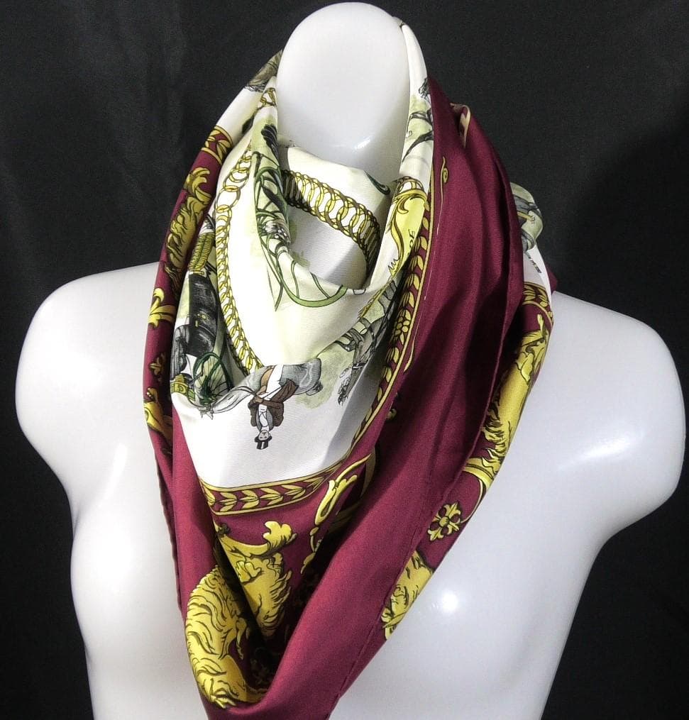 HERMES エルメス　大判スカーフ　カレ90　 D497