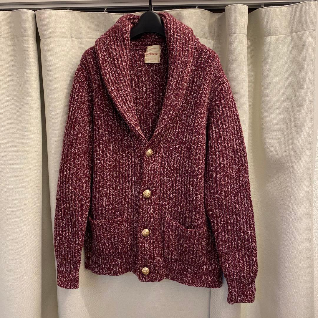 イタリア製 McRitchie マックリッチ ショールカラーニットカーディガン