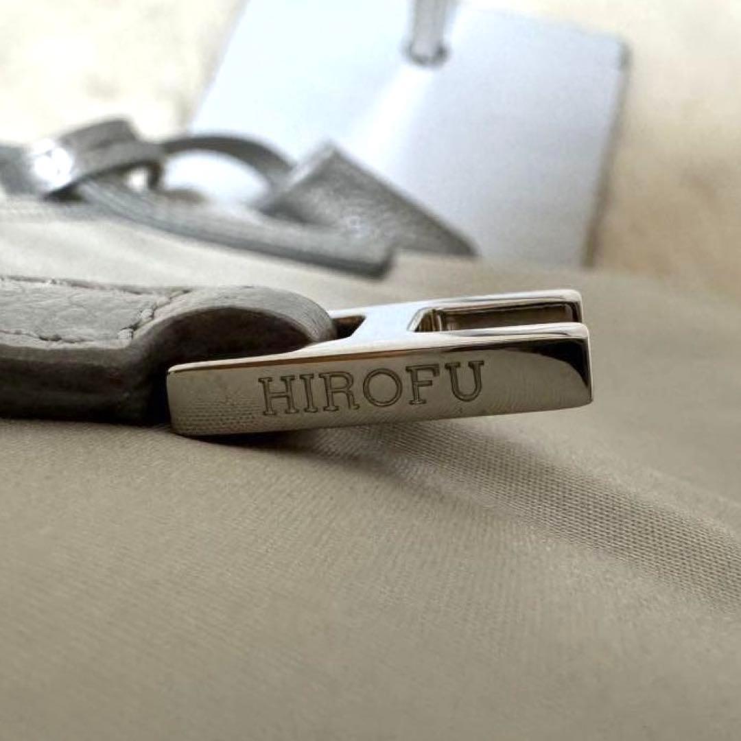 極美品 ヒロフ HIROFU トートバッグ リベロ Lサイズ シルバーグレー