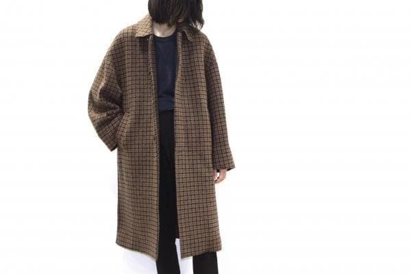 ジャケット・アウター YOKE DOUBLE JQUARD KNIT BAL COLLAR COAT