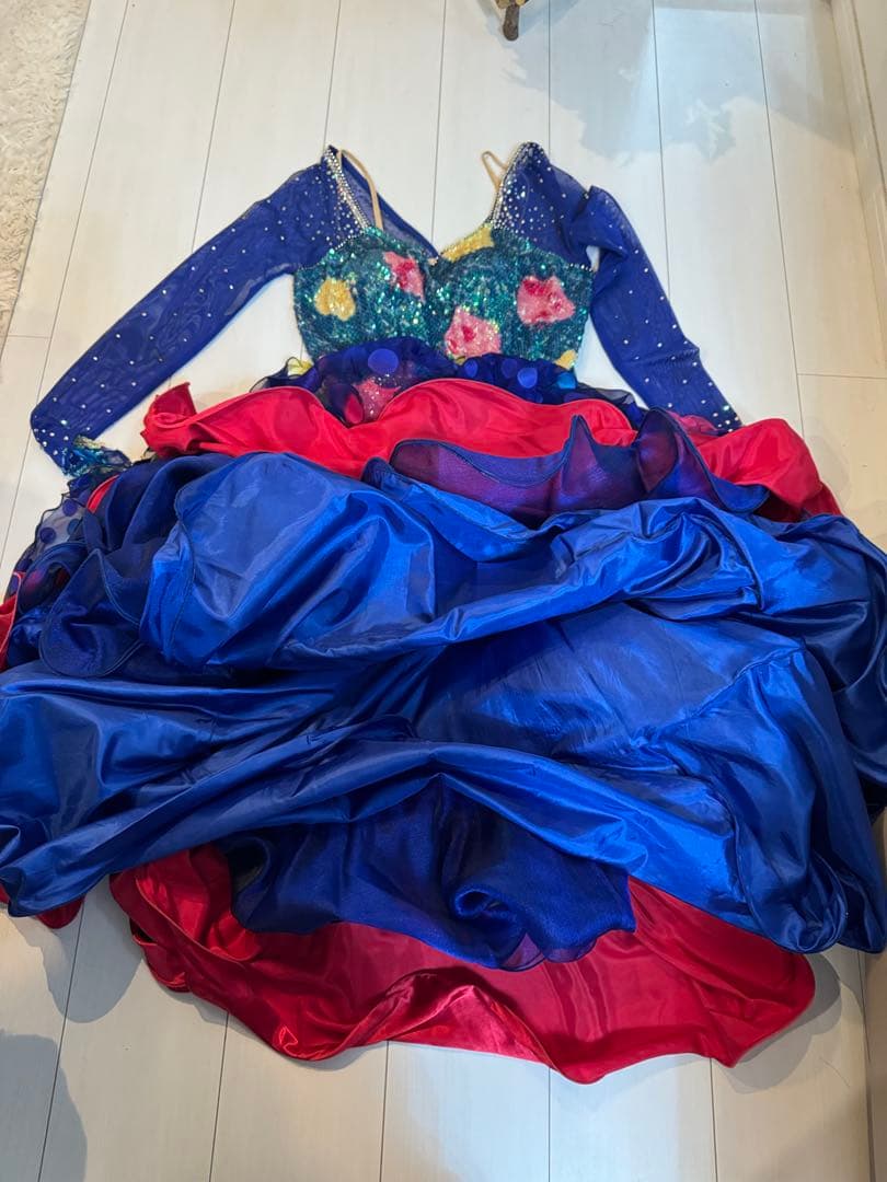 ダンスドレス 青 緑 紫