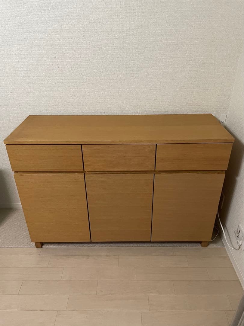無印良品　オーク材・キャビネット大　サイドボード　廃盤　幅1200mm