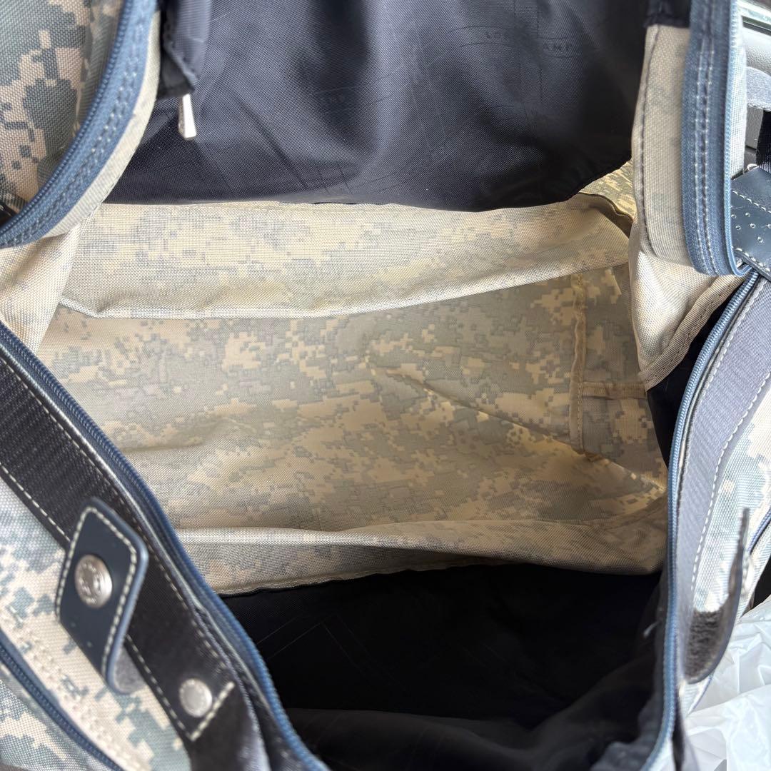 激レア　ロンシャン LONGCHAMP 迷彩柄 ボストンバッグ カーキ グレー