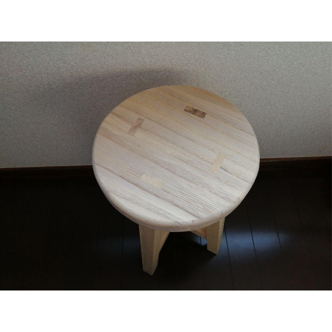 榎材スツール　高さ52cm　丸椅子　stool