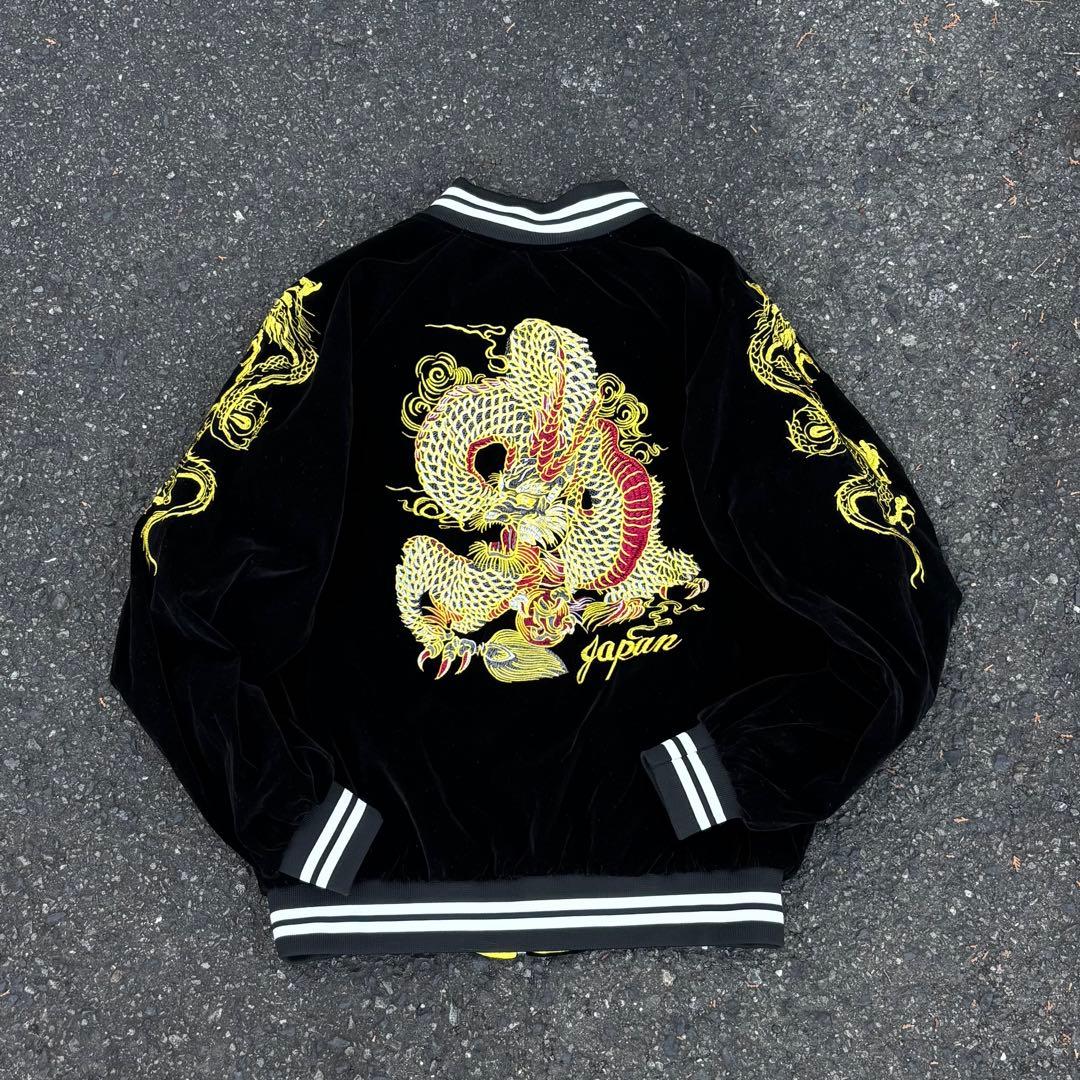 MOON EYES 別珍 龍日本 スカジャン unisex 美品 ベロア