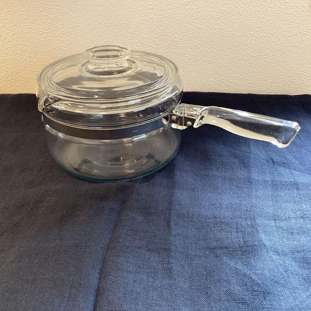 オールドパイレックス 耐熱ガラス 片手鍋