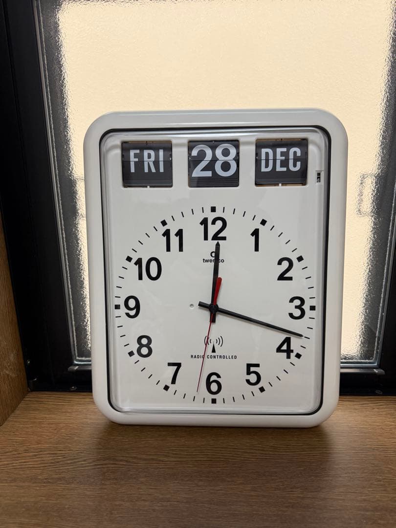 twemco 電波掛時計 ホワイト RC-12A