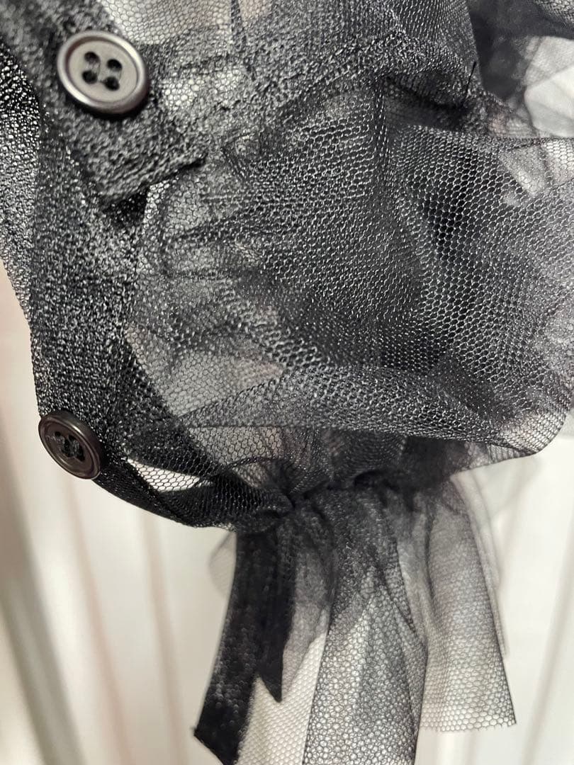 noir keininomiya チュールスリーブ レザートップ　ハーネス