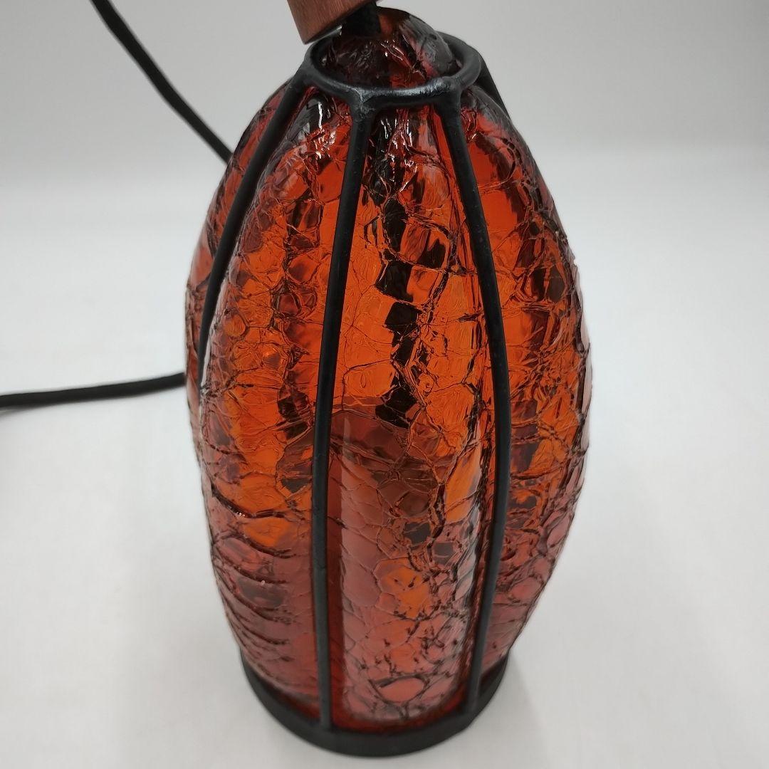 f アンバーガラス 吊り下げライト アンティークヴィンテージ ペンダントライト