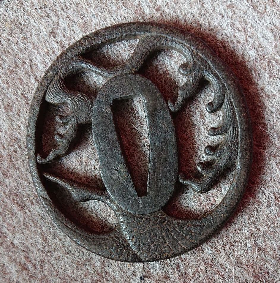 刀の鐔 鉄製ツー1