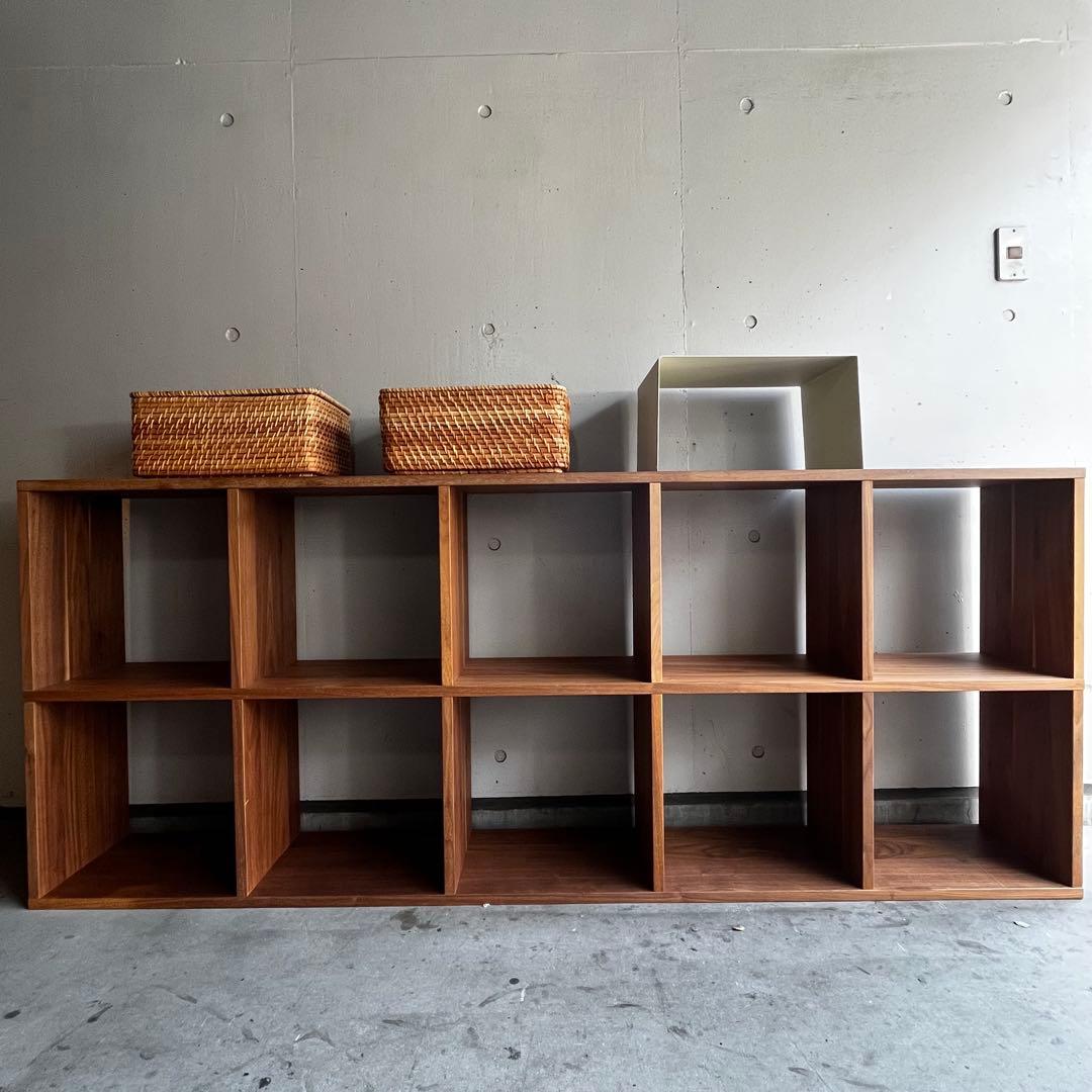 maru★無印スタッキングシェルフセット・５段×３列ウォールナット材