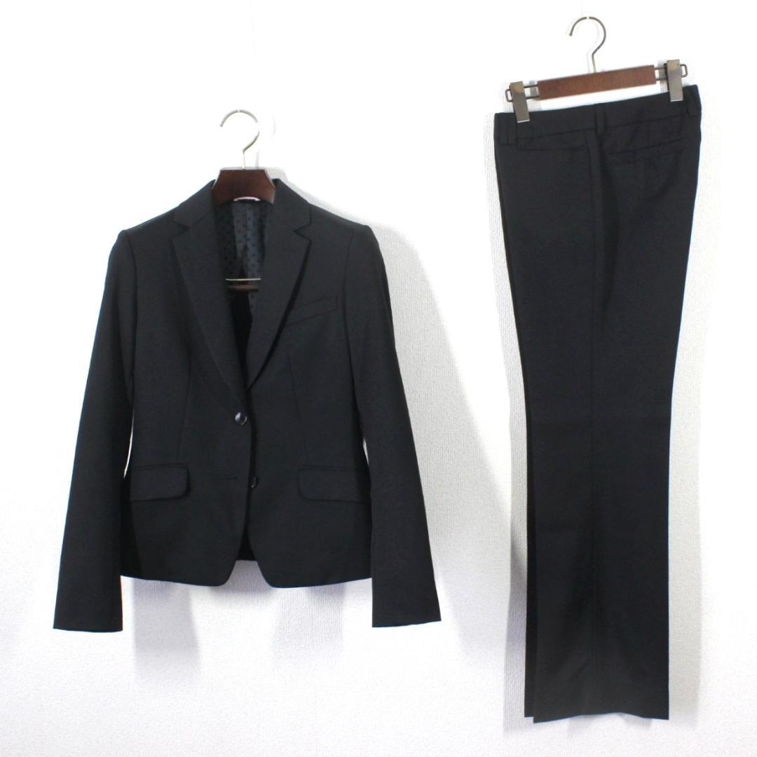 洋服の青山 エヌライン パンツスーツ 上7 下11 未使用に近い 02 新品同様