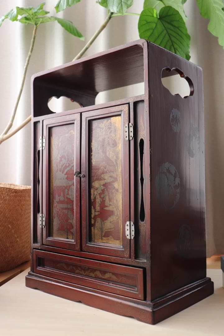 小物入れ　アンティーク　蒔絵