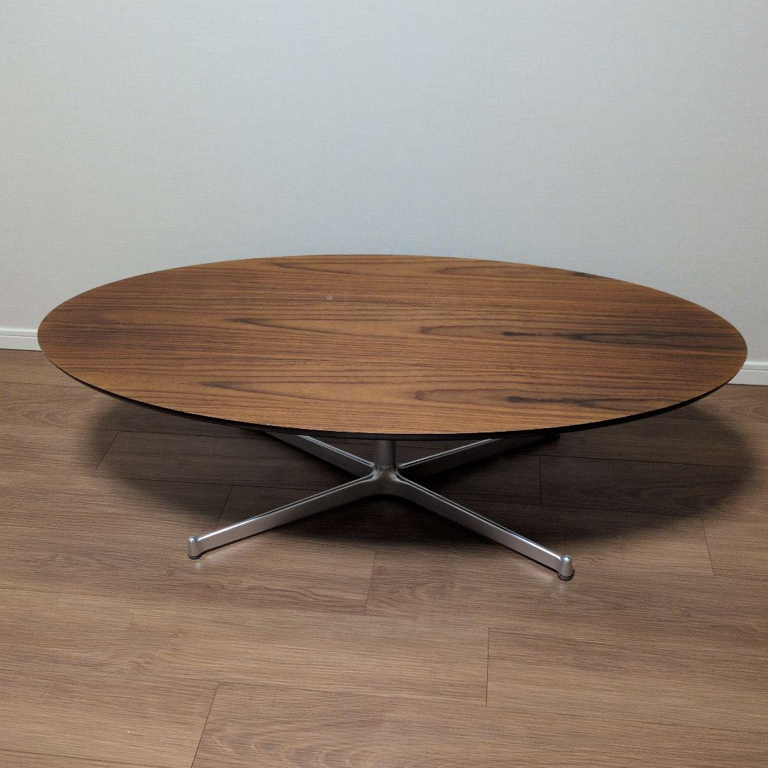 楕円形ブラウンセンターテーブル　Francfranc