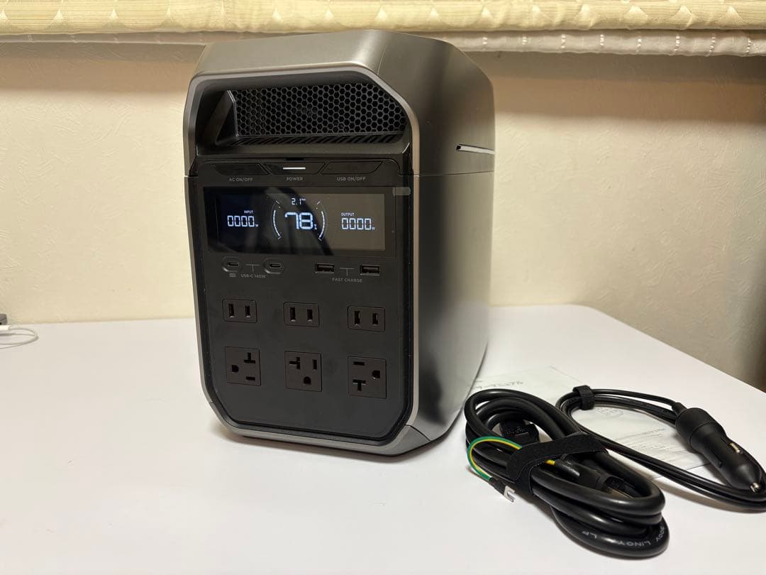 Eco Flow DELTA3Plus デルタ3プラス　防災　車中泊　停電