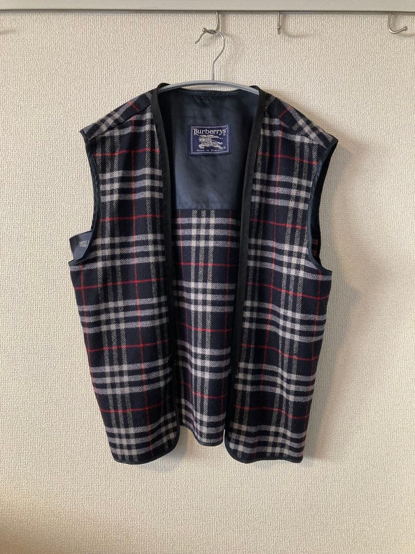 80s Burberry ハリントンジャケット 一枚袖 英国製 ウールライナー