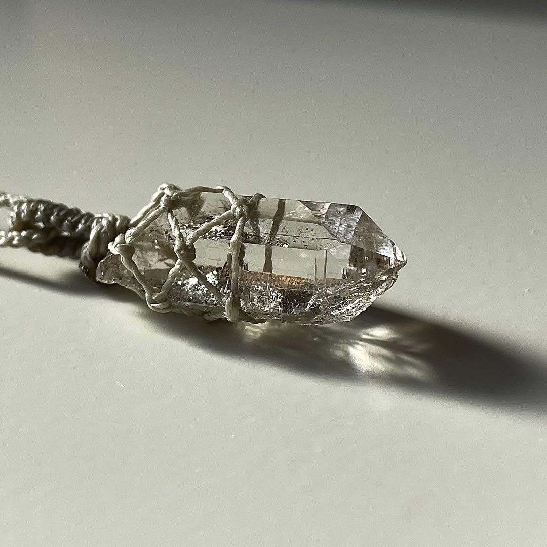 ヒマラヤ水晶 ガネッシュヒマール ＊ マクラメペンダント ネックレス ③