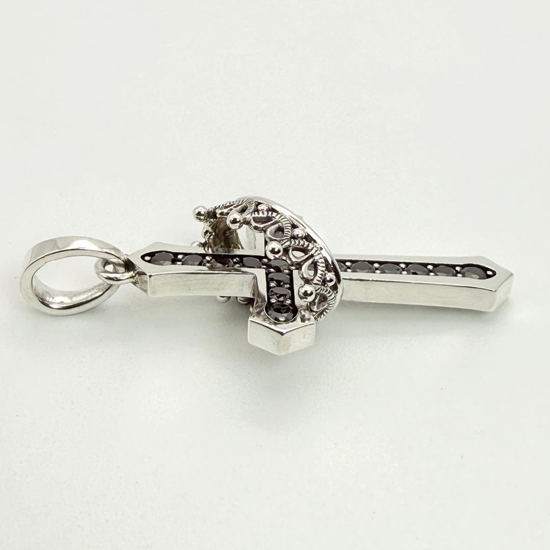 ◆【極美品】Justin Davis CROSS WITH CROWNペンダント