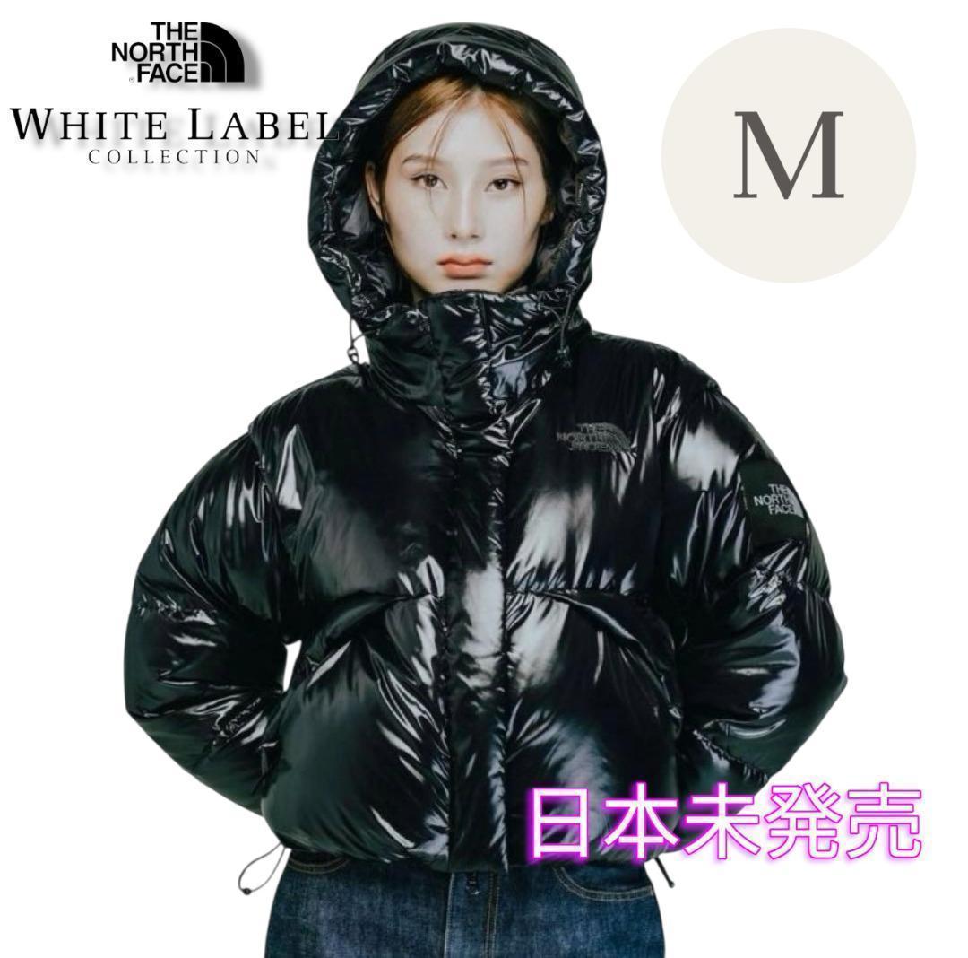 【韓国限定】ノースフェイス ショートダウン グロッシー ジャケット 黒 M