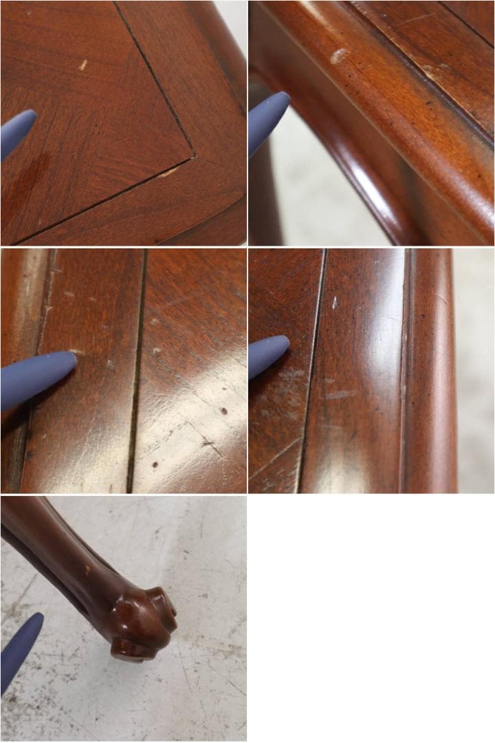 フレンチアンティーク調 サービングテーブル スライド天板付き サイドテーブル