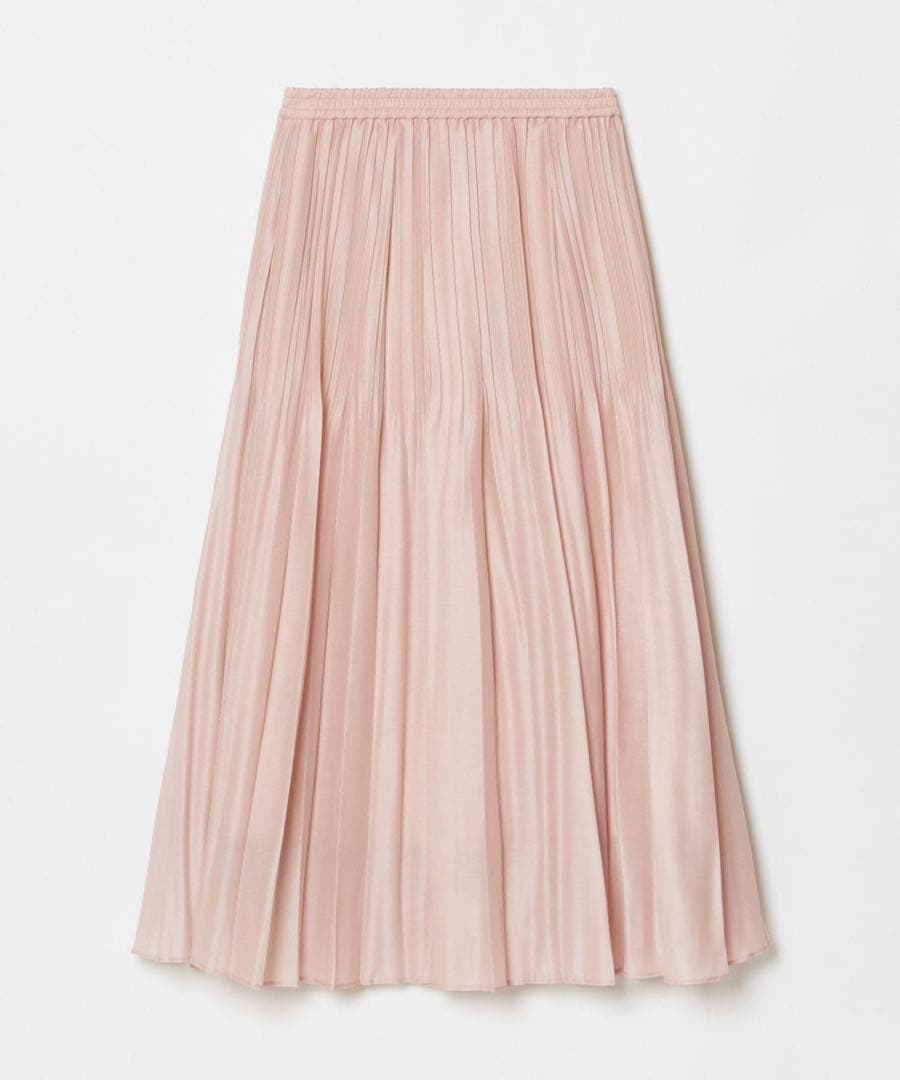 アルアバイル　オーガンジーフェードプリーツスカート　ピンク　ルルウィルビー
