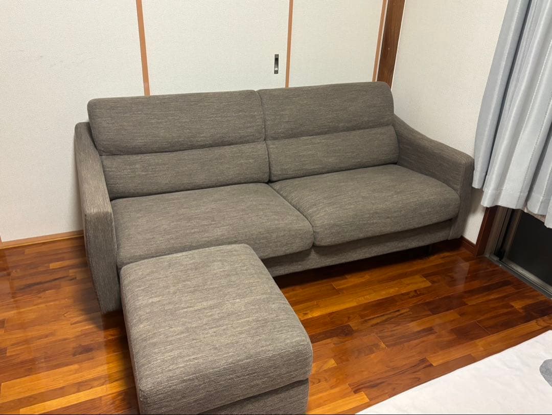 【沖縄本島の方限定】ニトリ カウチソファ オットマン付き