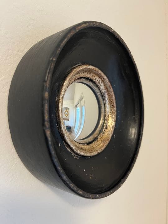 コンベックスミラー　鏡　船窓　イタリア製　雑貨ハ　ンドメイド　凸面鏡　Mサイズ