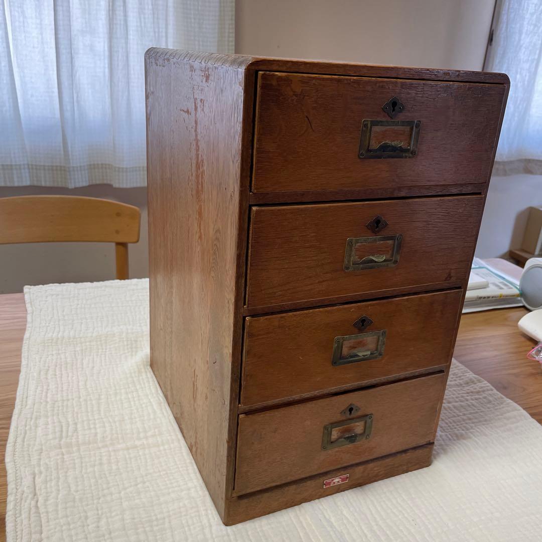 木製引き出し小箪笥4段
