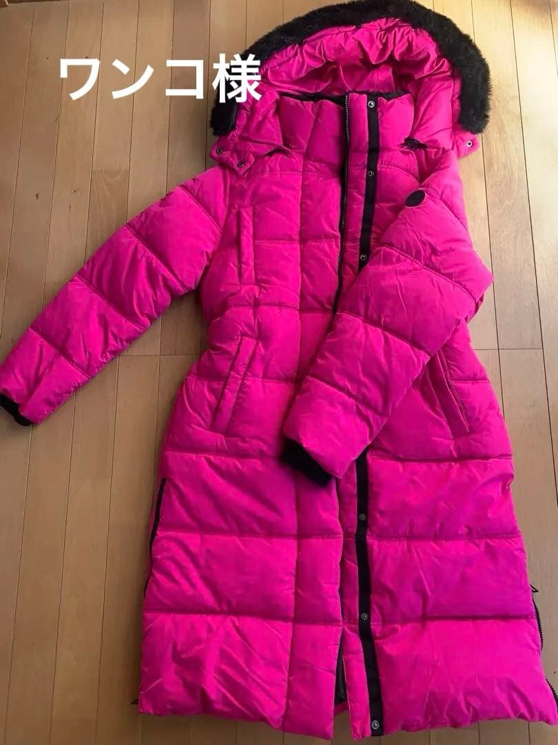 Desigual 極美品フード付き　ベルトパデットコート　M ピンク