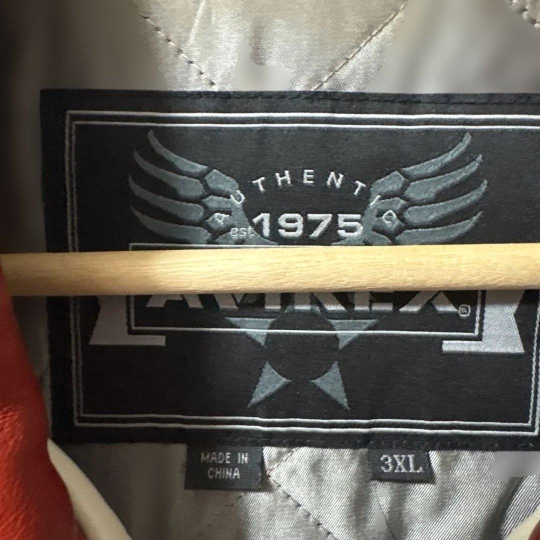 立*茂様 [激レア]AVIREX レザージャケット 3XL レッド ストリートB