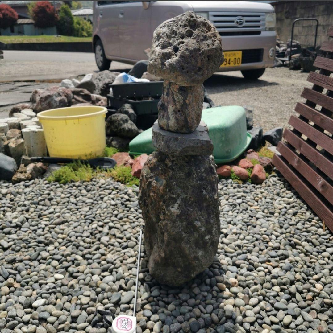 新潟産　梅花石　灯籠　庭石　石　鑑賞石 庭　坪庭　ガーデニング