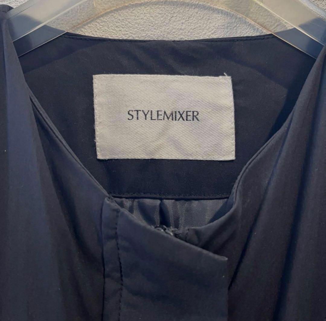 STYLEMIXER ビッグショール付き中綿ロングコート