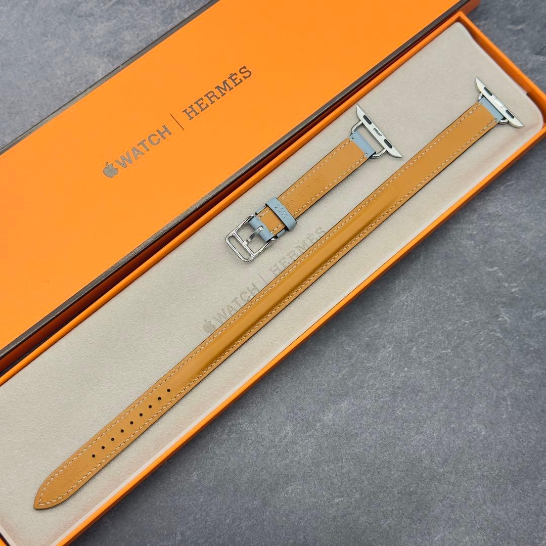 2743 Apple Watch エルメス　ブルーラン　ドゥブルトゥール　二重