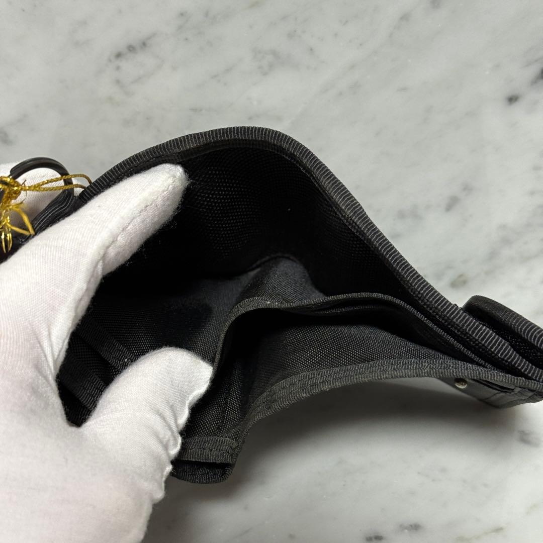 新品 未使用 PORTER ポーター 二つ折り財布 ブラック 黒 ナイロン