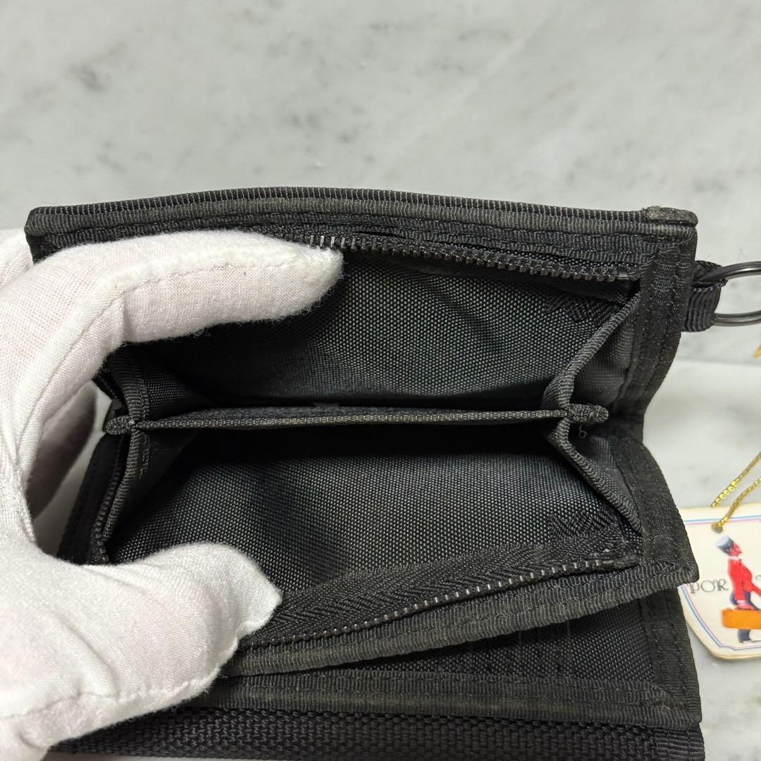 新品 未使用 PORTER ポーター 二つ折り財布 ブラック 黒 ナイロン