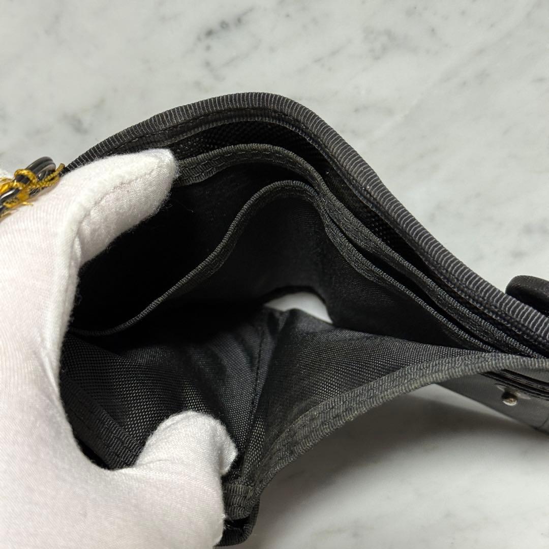 新品 未使用 PORTER ポーター 二つ折り財布 ブラック 黒 ナイロン