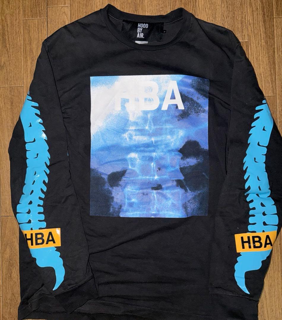 鬼レア幻90s伝説HOOD BY AIRロンTカットソーＬ黒青白黄HBA春秋冬