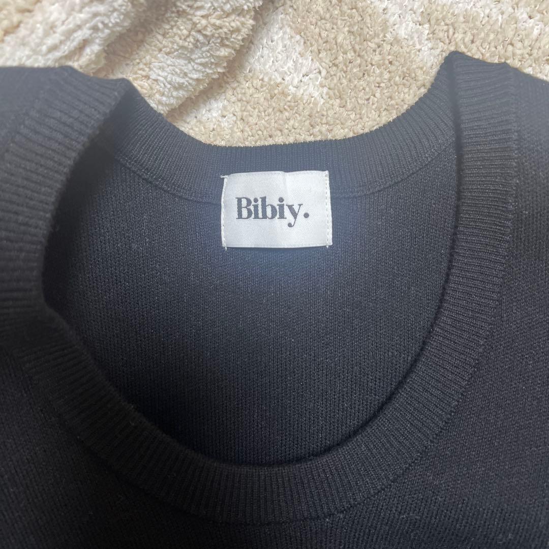 Bibiy. ブラック フリルトップス