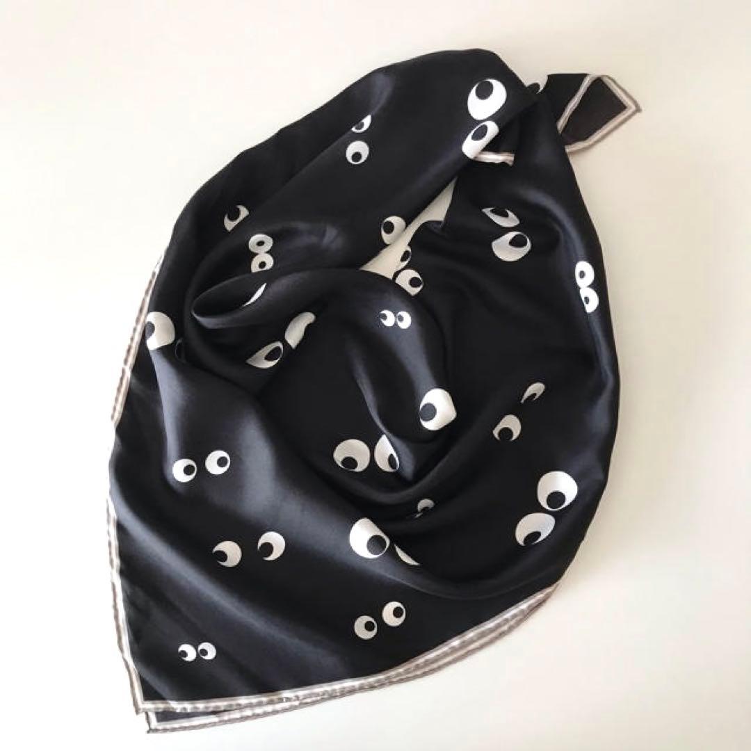 アニヤハインドマーチ　eyes スカーフ　ブラック