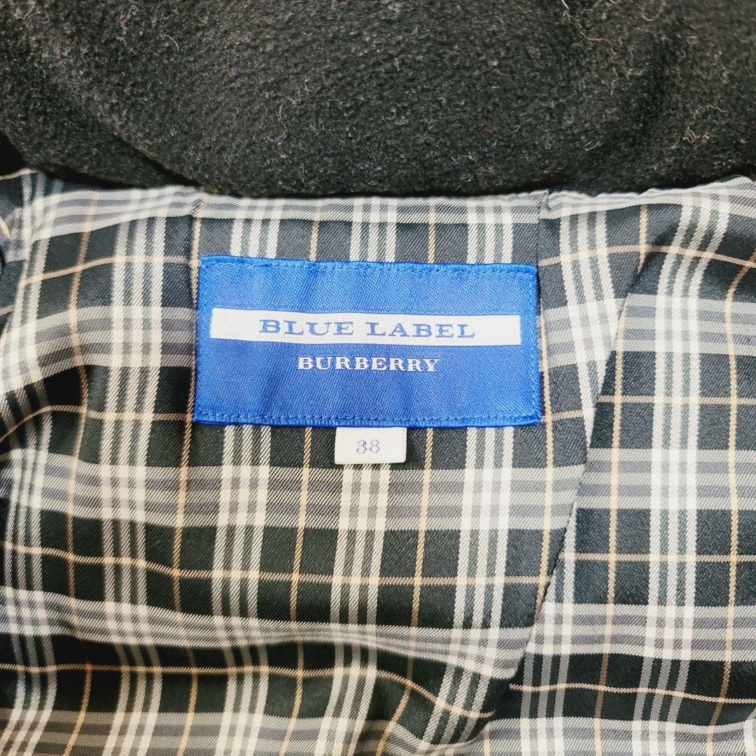 極美品☆BURBERRYブルーレーベルダウンコートジャケットフード付ノバチェック
