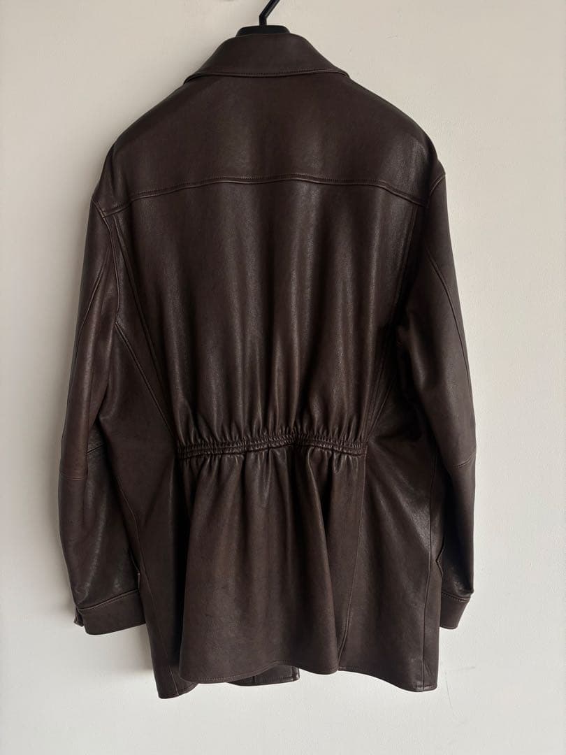 ジャケット・アウター AURALEE / LAMB LEATHER LONG ZIP BLOUSON