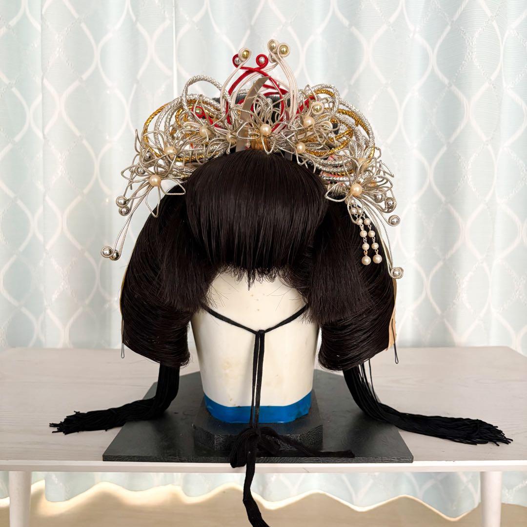 【昭和レトロ 】婚礼用かつら 美容師プロ用 ケース付 和装 日本髪 花嫁道具