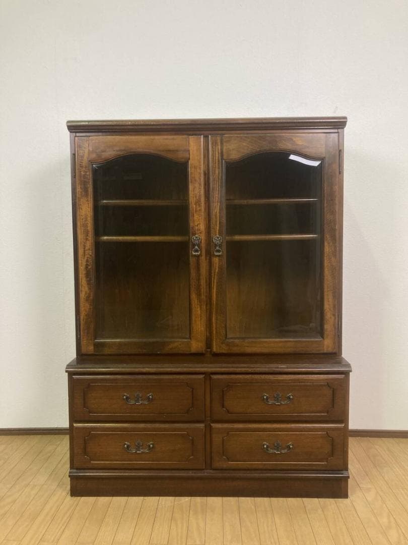 karimoku コロニアル ガラス扉 本棚 書棚 飾り棚 コレクションケース