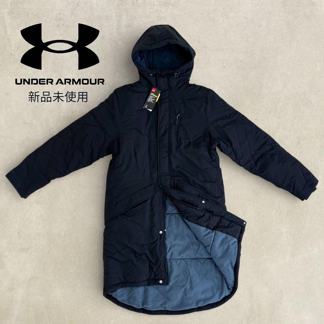 【新品タグ付き】UNDER ARMOUR ベンチコート XLブラック 男女兼用