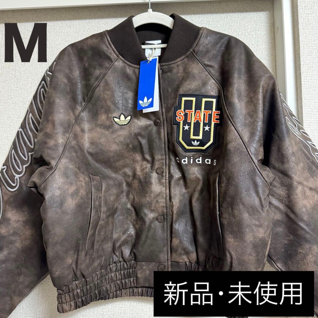 adidas ATHLETIC DEPT ビンテージ合成皮革 レザージャケット