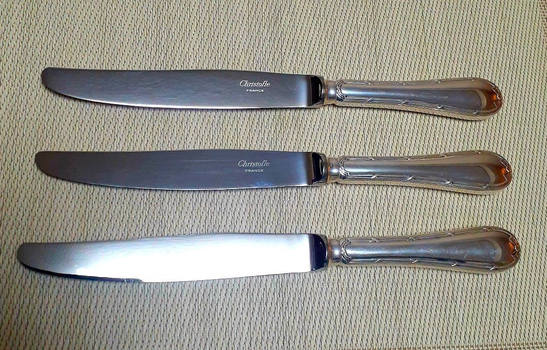 クリストフル　テーブルナイフ　リュバン3本セット《未使用》