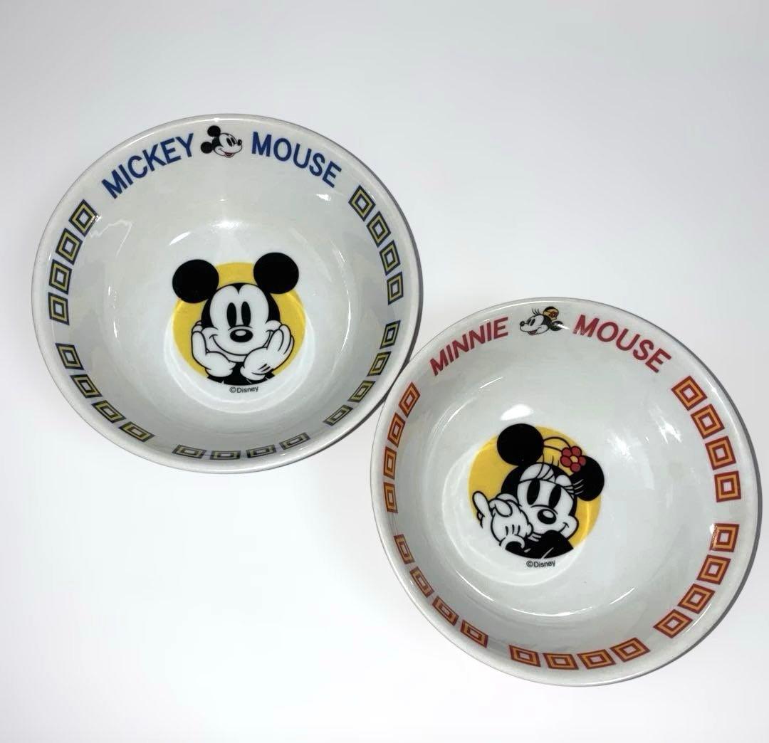 希少◆ディズニーミッキーマウス・ミニーマウス 丼2個セットSango Japan