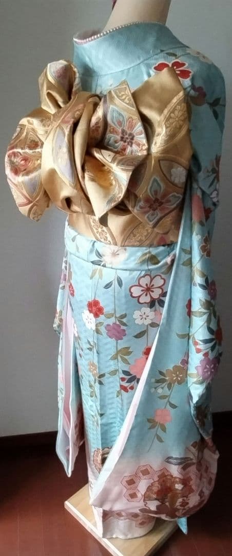 ☆応援価格☆368.小柄なお嬢様へ振袖7点セット　正絹フルセット　成人式　落款